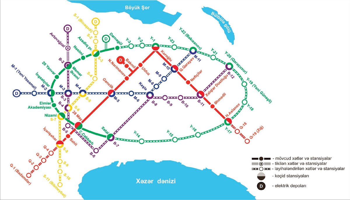 Схема бакинского метро