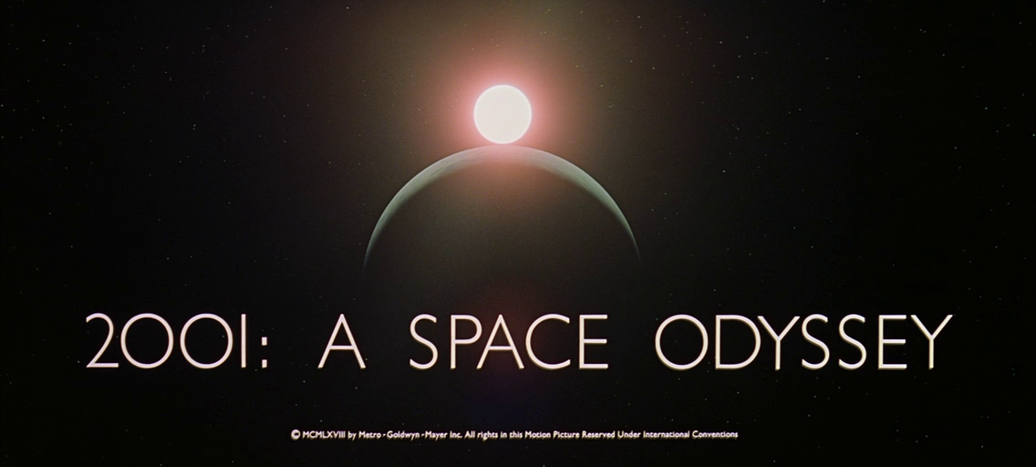  "2001 год: Космическая Одиссея" - титр с названием