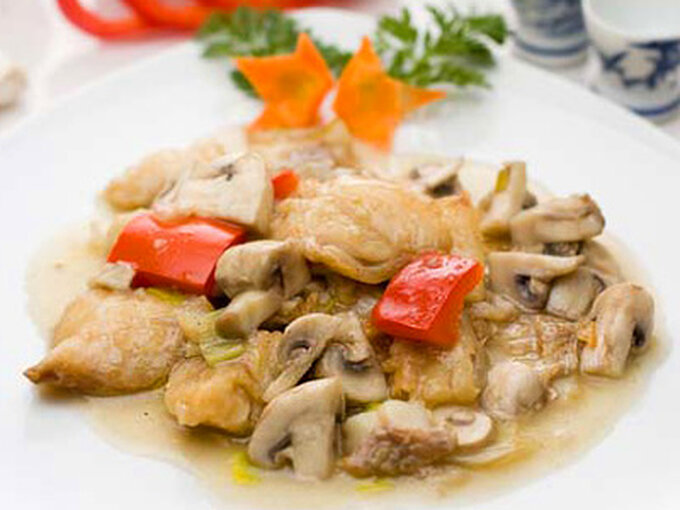 Рыба с грибами