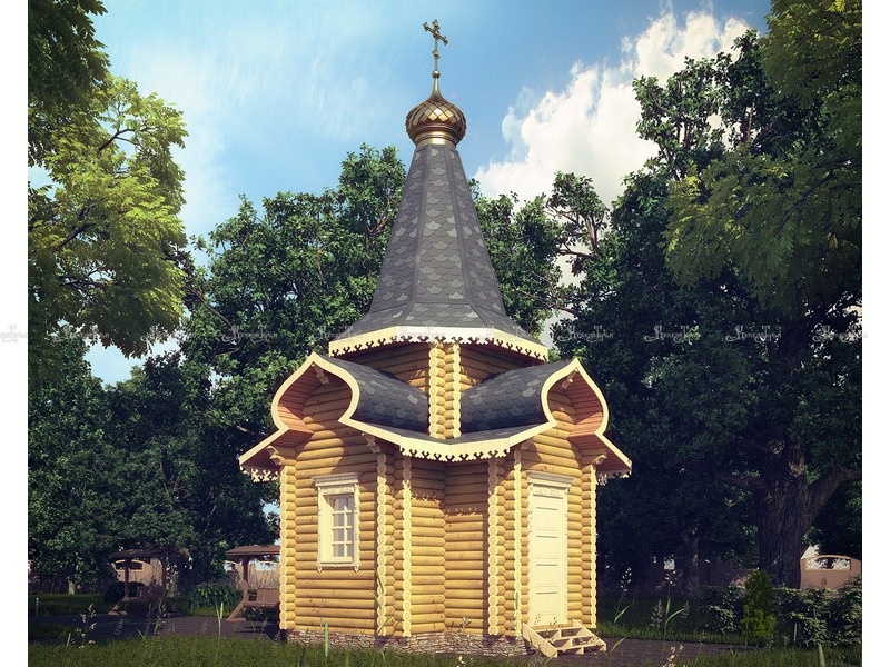 Вот такая, может быть, у нас будет часовня.