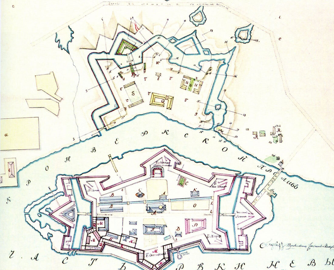 Петропавловская крепость план схема