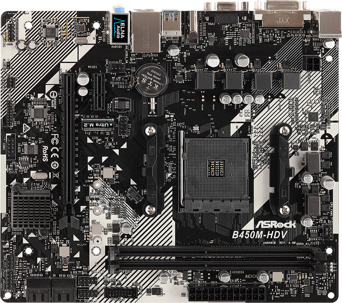  Материнская плата: ASRock B450M-HDV