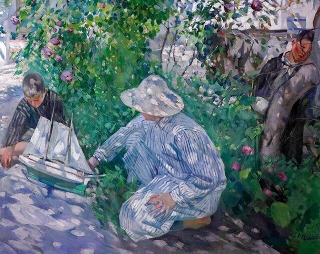 Игнази Мальол «Кусты роз» 1920 г.