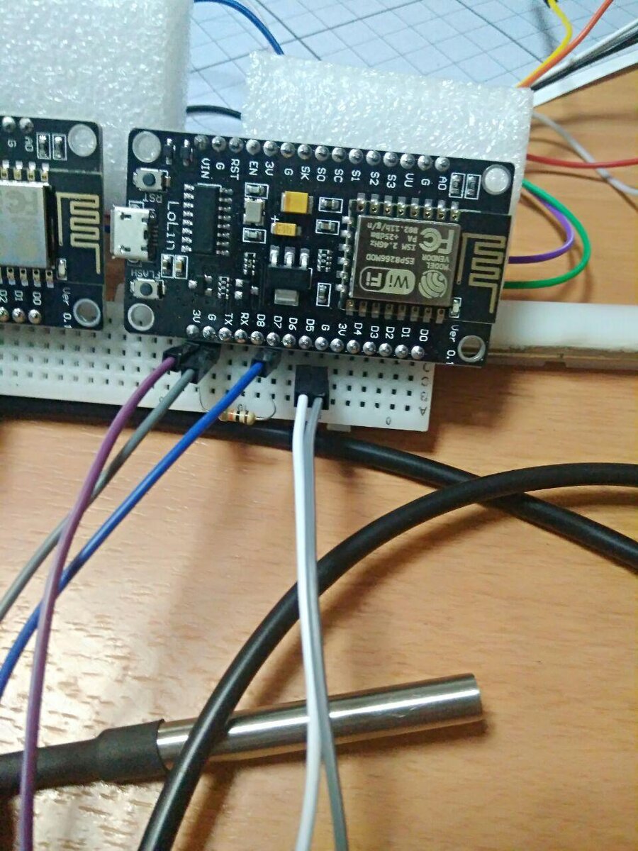 Подключение ESP8266 к ds18b20