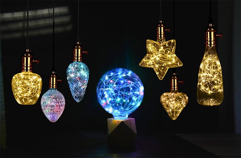 Креативная лампа Эдисона. Винтажная декоративная светодиодная лампа.