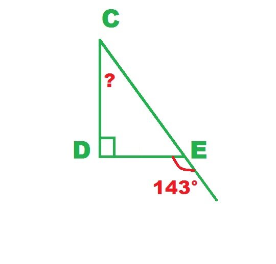 Чему равен угол С в треугольнике СDE? Авторское фото.
