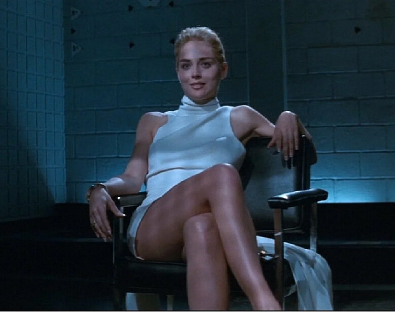Шерон Стоун в фильме "Основной инстинкт" 1992 г.
