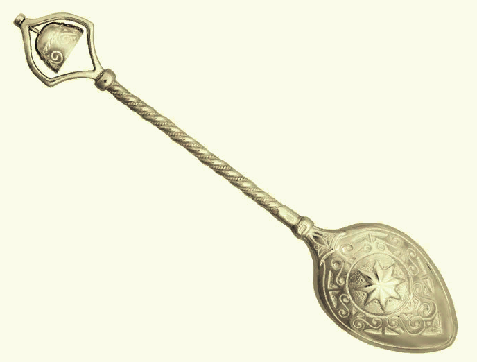 Серебряная ложка астана. Ложка серебро Морозово 1908. Серебряная ложка с колокольчиком.