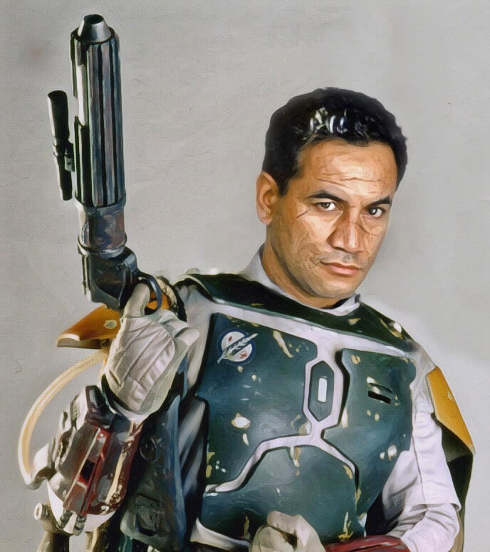 Темуэра Моррисон в костюме Джанго Фета.