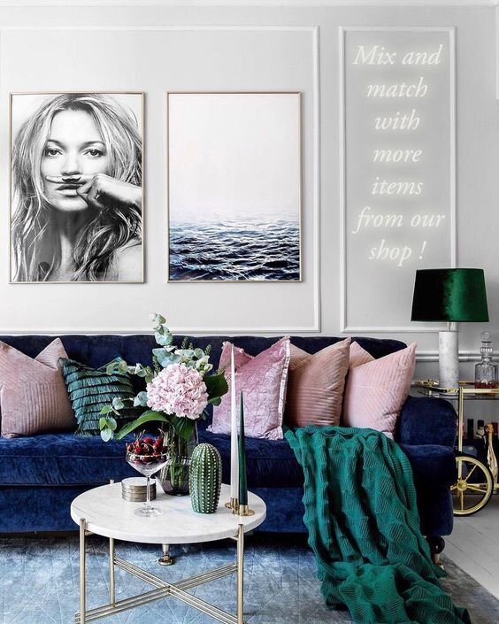 Зеленый цвет в интерьере. Источник фото: https://www.etsy.com