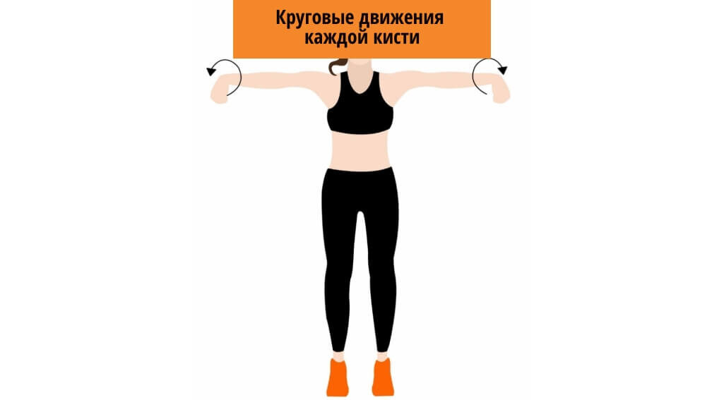 Разминка перед тренировкой на кисти и стопы.