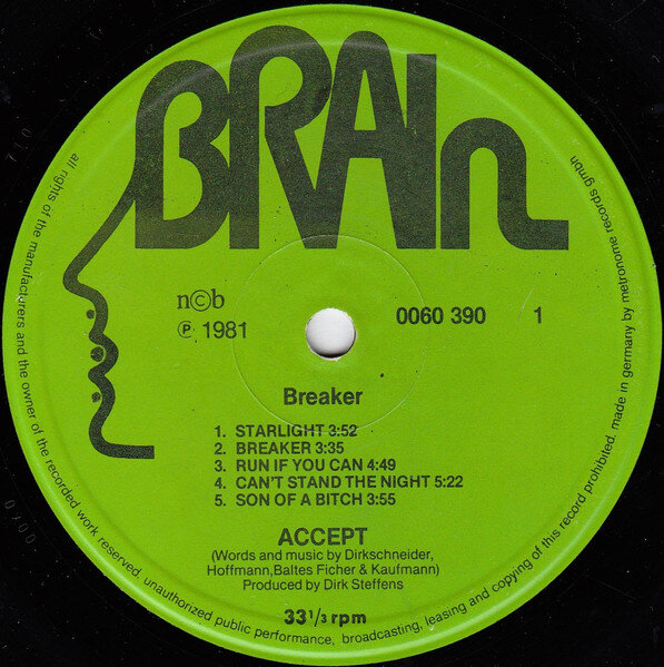 Breaker третий альбом немецкой хэви-метал группы Accept записан в Delta-Studio в Уилстере в 1981 году. С этого альбома начинается настоящая металлическая эра Accept.-1-2