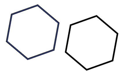 Рисунок 1 - 2 многоугольника с одинаковой обводкой и одинаковым размером