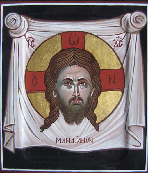 Чудотворный Мандилион (Άγιον Μανδήλιον), фото с официального сайта одноименного ателье, иконописец Весна Улич