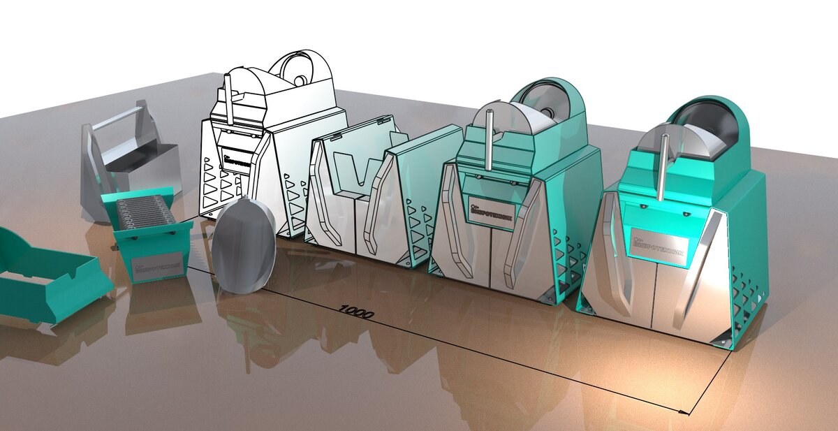 Суммарная эффективность новой компоновки лабораторного прибора