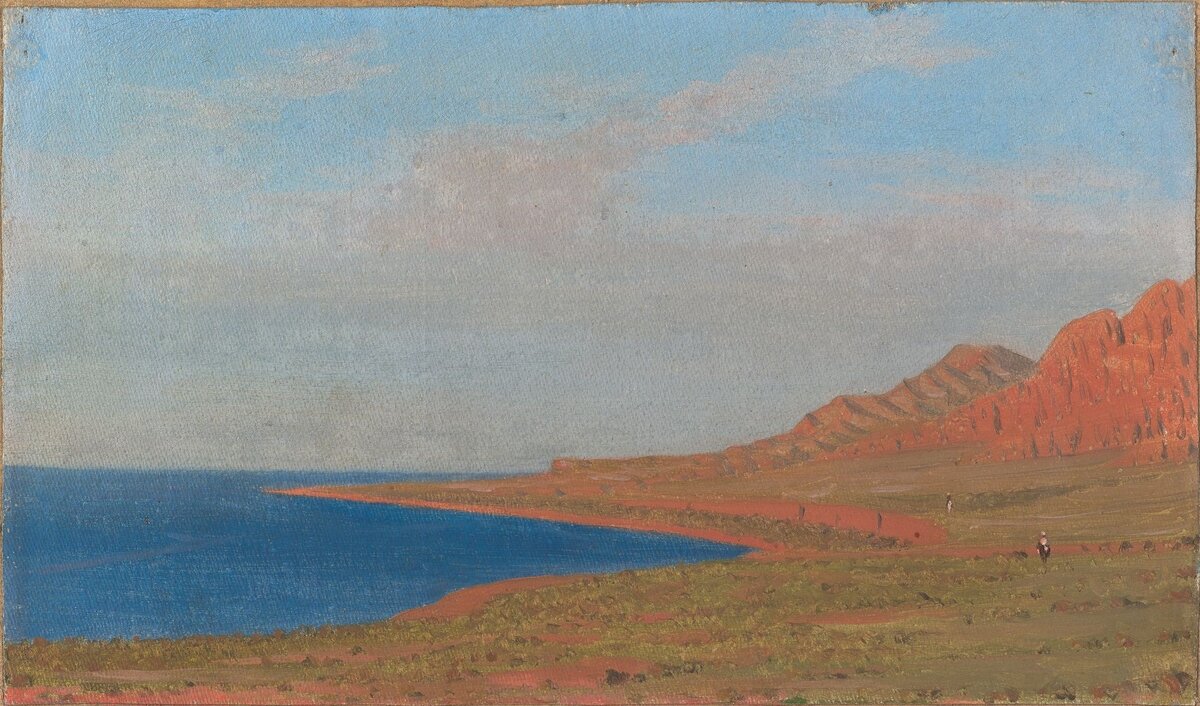 Озеро Иссык-Куль. 1869-70 гг. 17 × 26,8. ГТГ (Туркенстанская серия)