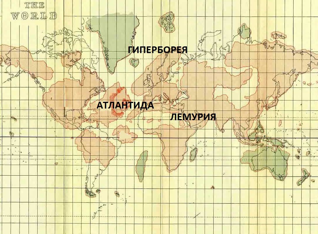 Карта земли во времена атлантиды