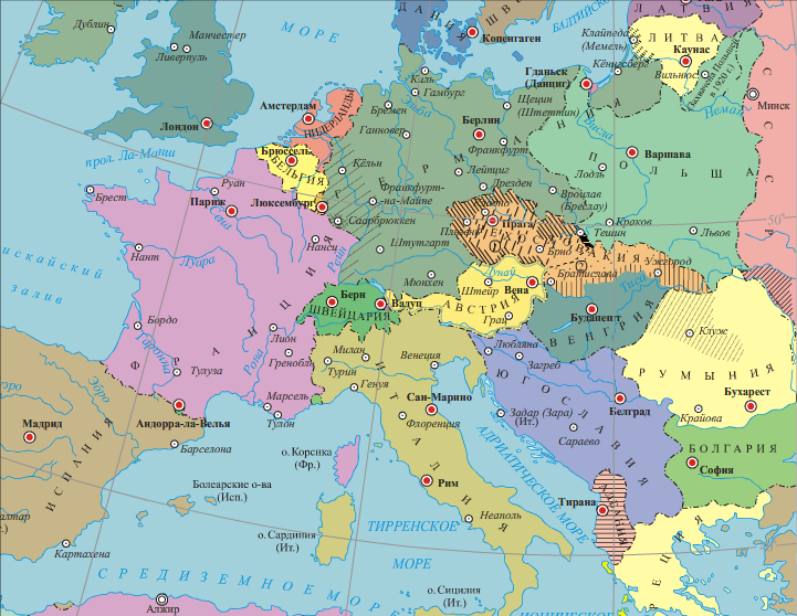 Германия 2 мировая карта