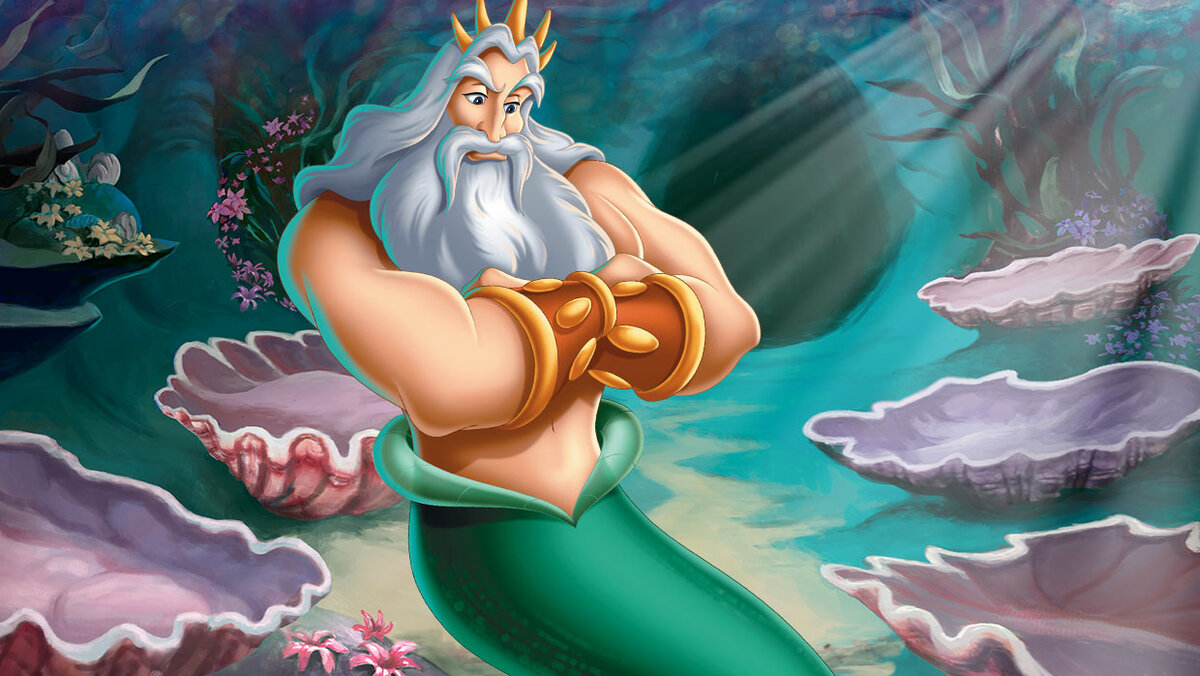 Тритон из мультфильма "Русалочка". Фото Яндекс.