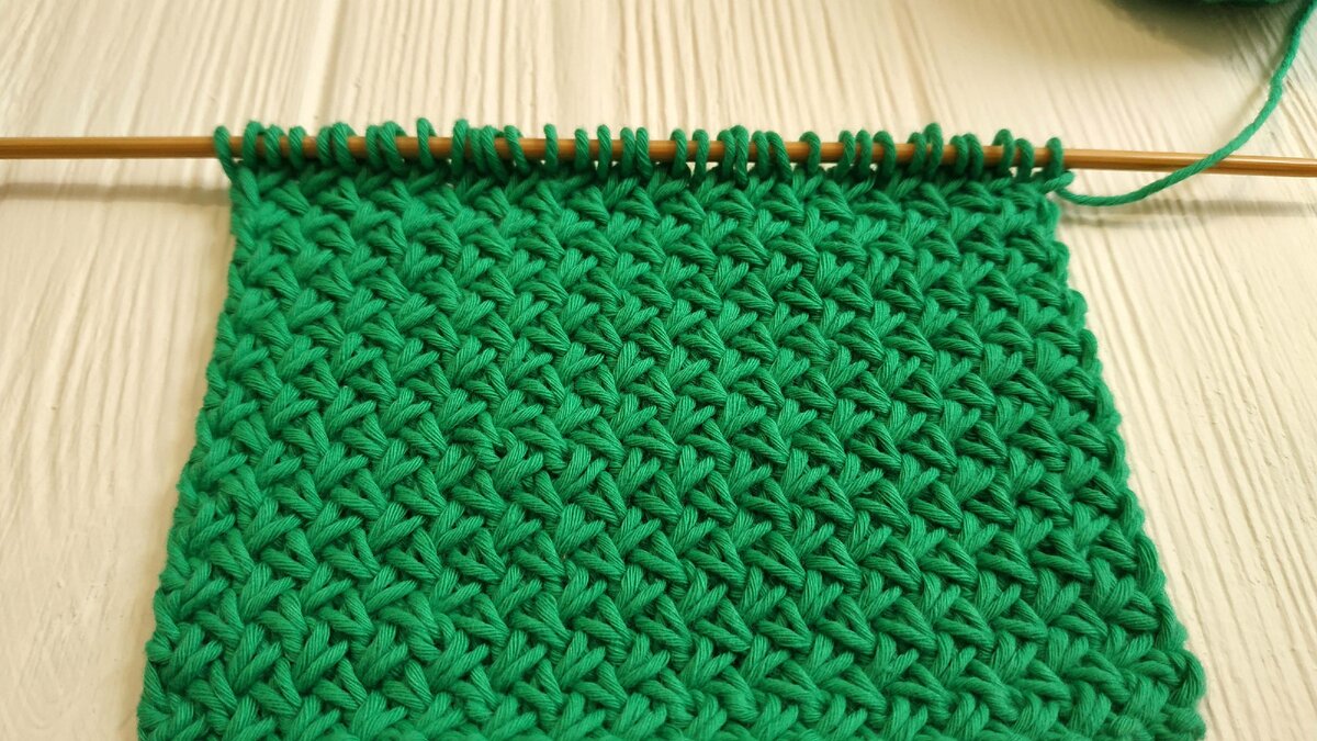 Узор спицами Плетенка