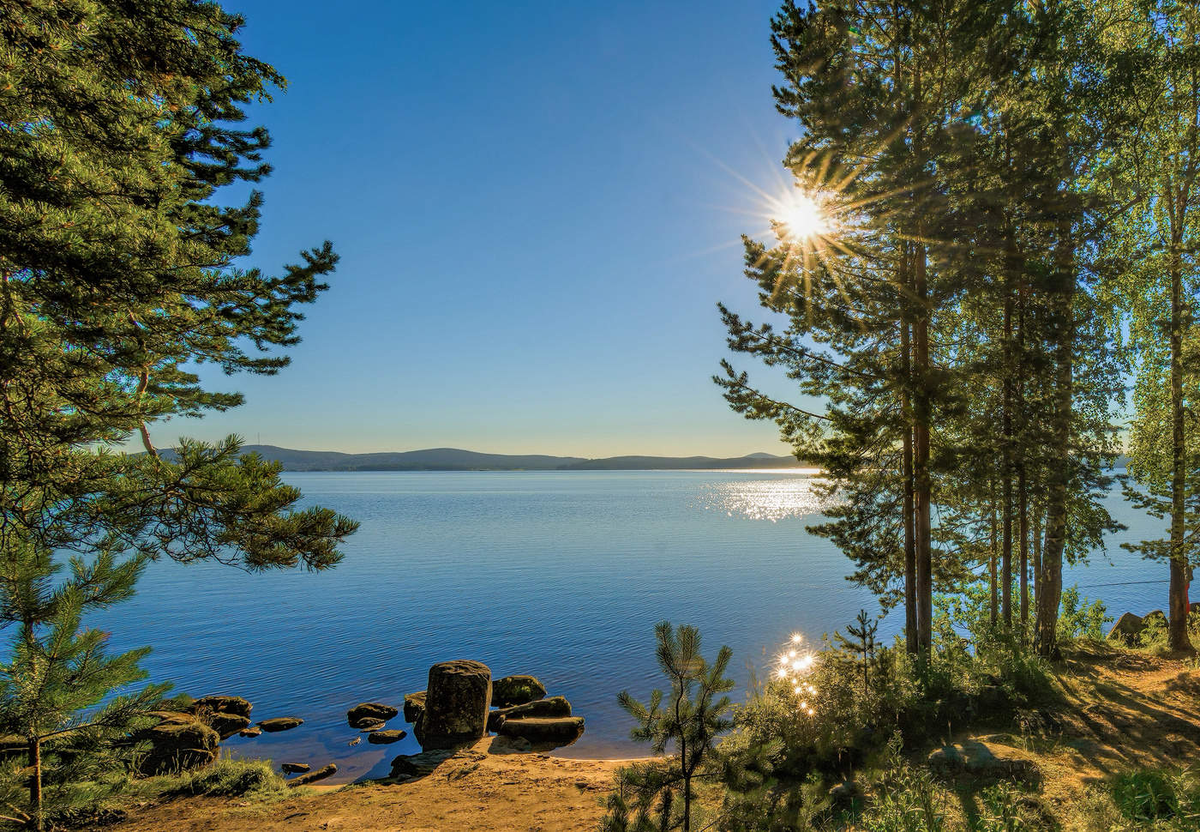 оз. Таватуй, берег п. Калиново. 