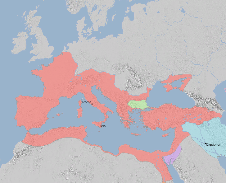 Карта римской империи при октавиане