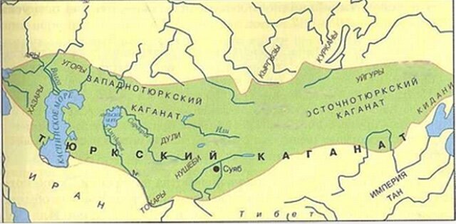 Тюркский каганат. Из открытых источников.
