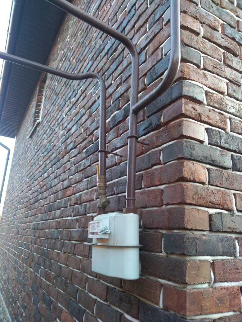 Подключение газа (Авторское фото)