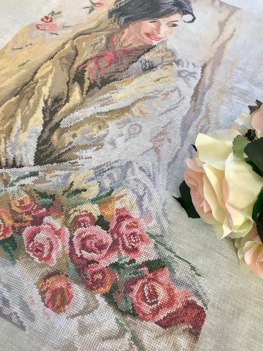 Моя единственная вышитая работа от фирмы Ланарте.