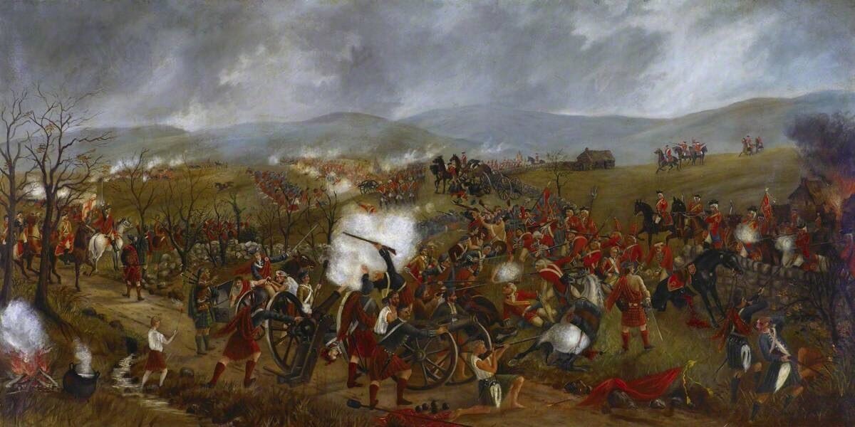 Фотография из открытых источников. Картина «the Battle of Culloden» (1746 г.) Огастина Хекела.