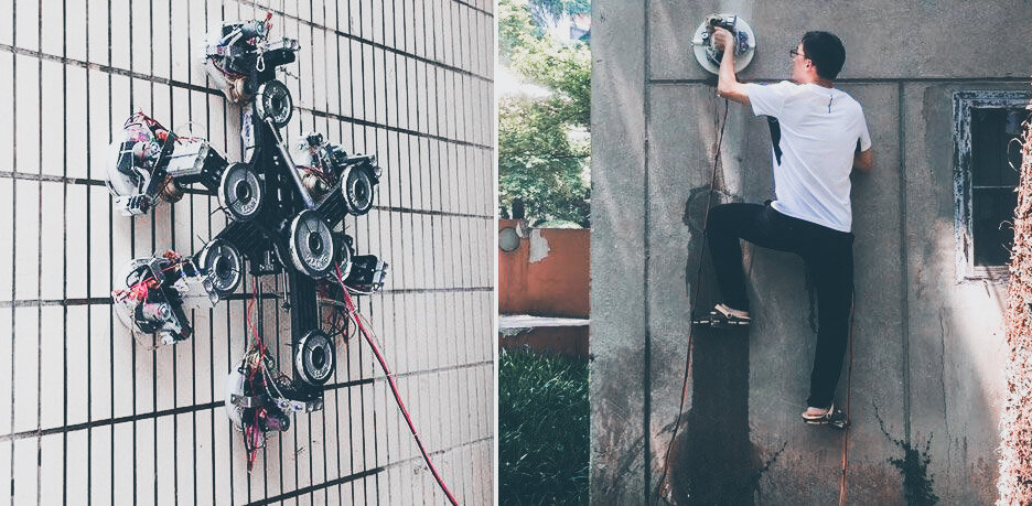 Благодаря водонепроницаемому уплотнению новые вакуумные устройства позволяют роботам и людям взбираться по грубым стенам. 