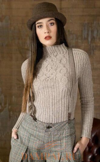 Описание пуловера от дизайнера Cheryl Toy переведено из журнала “Interweave Knits” осень 2018.