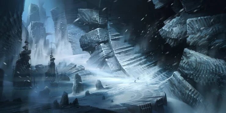 Концепт-арт к "Хребтам безумия". Источник: deviantart.com