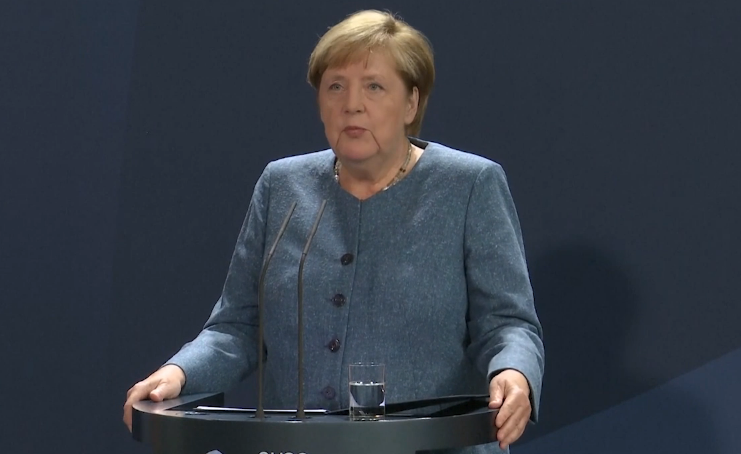 Ангела Меркель, канцлер ФРГ. Кадр из видео
