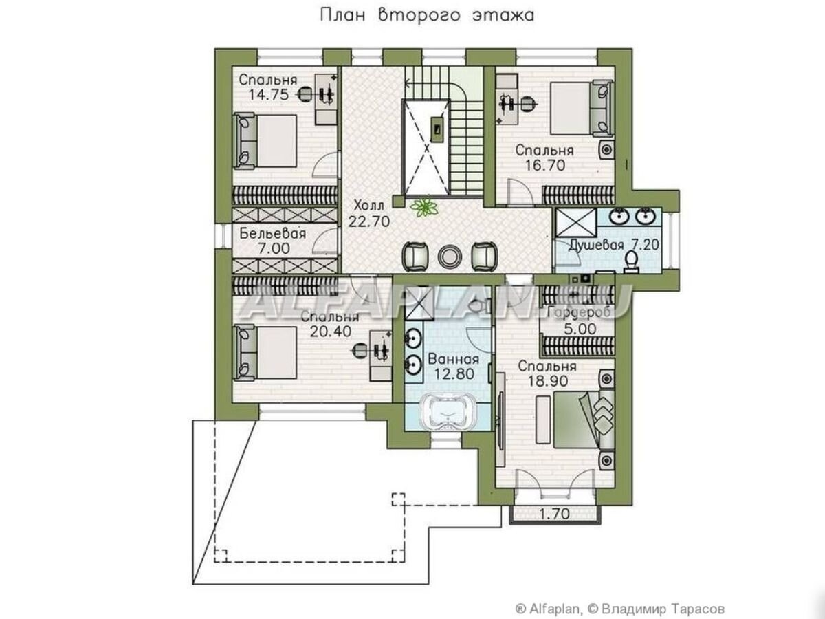 Планировка дома по проекту "Сафо" 633А 