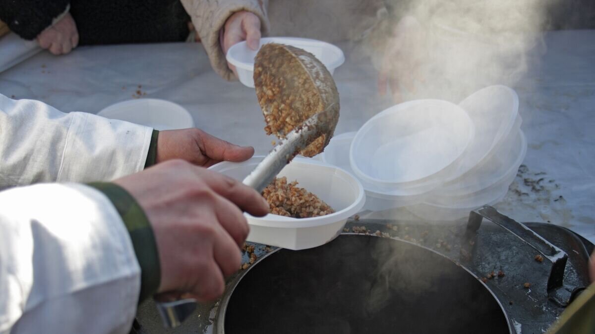 Военная каша полевая кухня