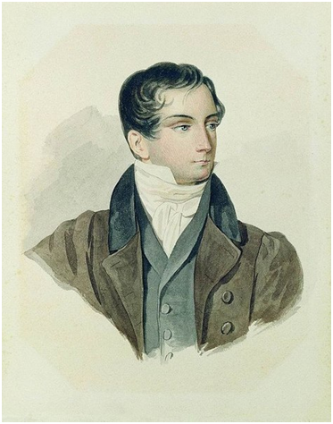 П.Ф. Соколов. Портрет Дмитрия Владимировича Веневитинова. 1827 г.