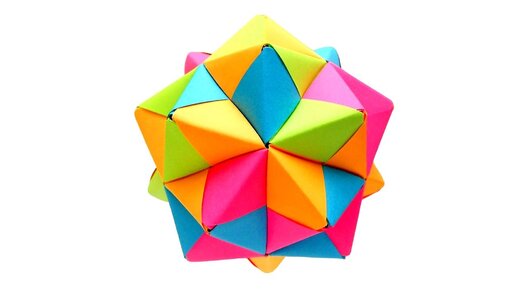 Как сделать Правильный икосаэдр Оригами. Поделки из бумаги