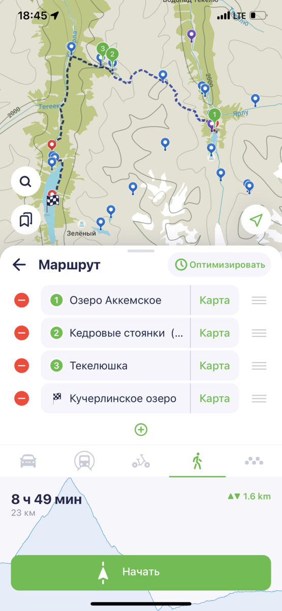 Наш маршрут через Кара-Тюрек и реку Текелюшка (опасный)
