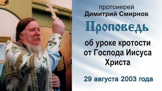 Проповедь об уроке кротости от Господа Иисуса Христа (2003.08.29). Протоиерей Димитрий Смирнов