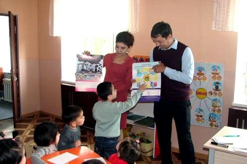  Урок экологии в детском саду в Узбекистане. Фото с сайта Ecosan.uz