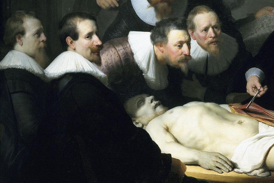 Рембрандт. "Урок анатомии доктора Николаса Тульпа". Фрагмент