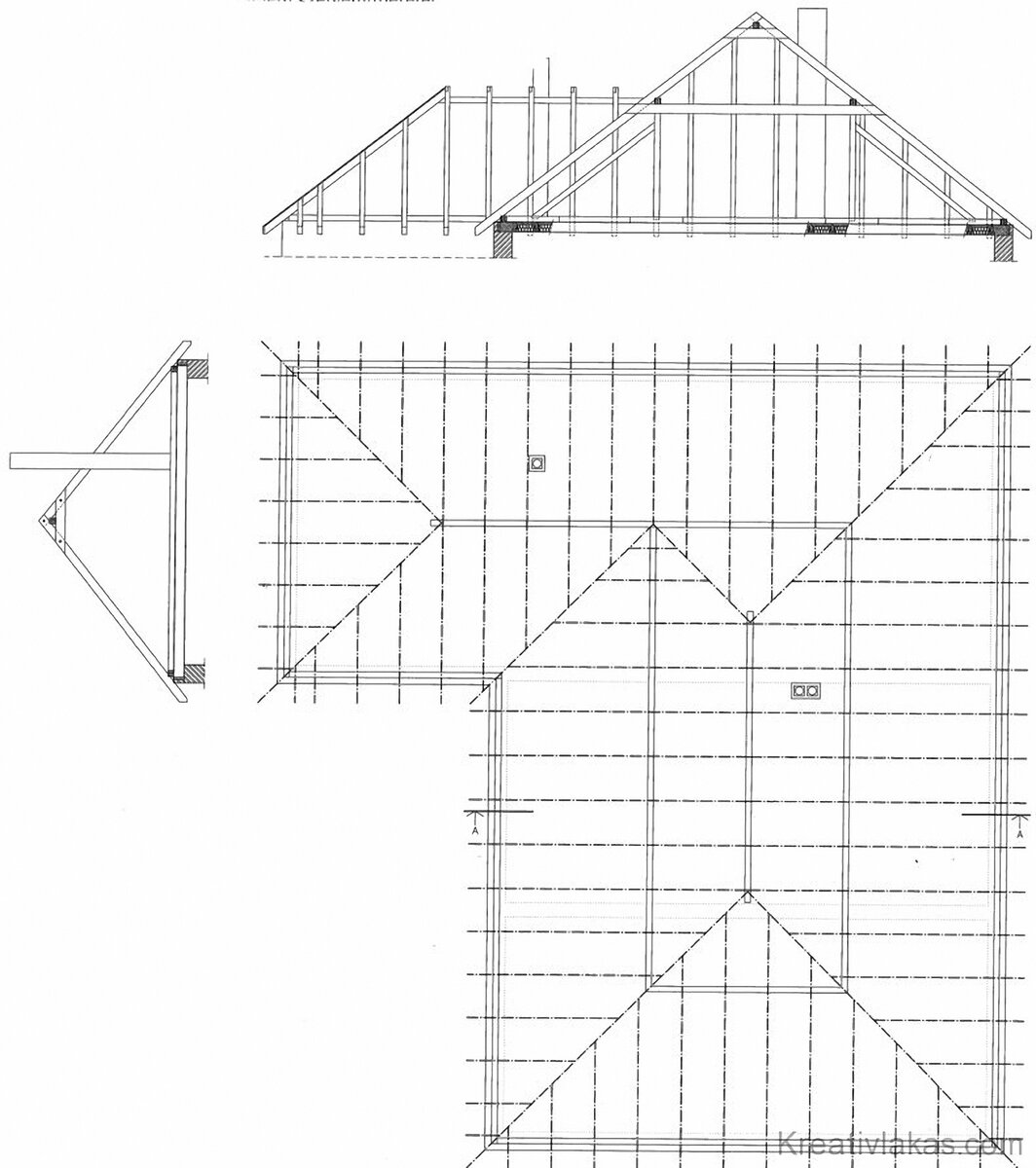 План стропильной конструкции