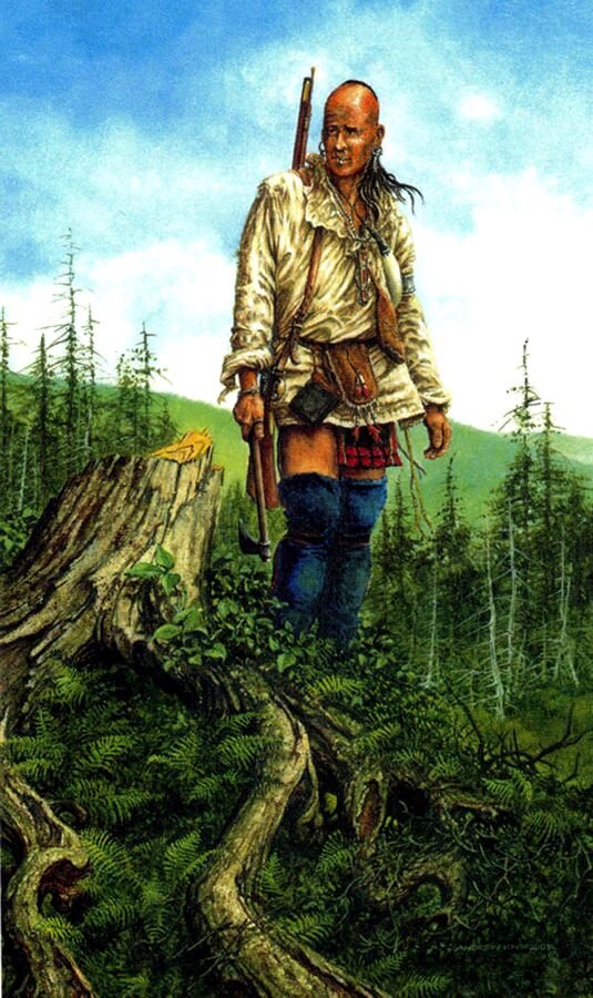 Индейский воин и следы надвигающейся цивилизации