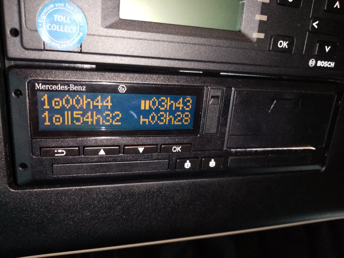 Тахограф в Mercedes-Benz Actros МР-4
