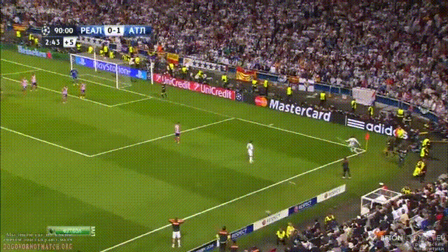 1:1. Серхио Рамос. 90 минута+3