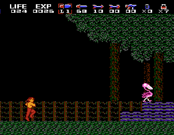 Рэмбо против розового фламинго. Или кто это вообще? Кадры из игры «Rambo»