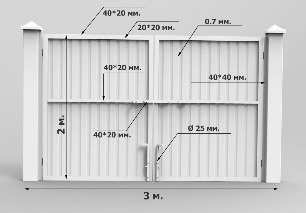Добрый вечер. Планируем строительство распашных ворот шириной 3,6 метра, материал - профнастил. Подскажите, пожалуйста, оптимальный размер профиля для распашных ворот. Заранее спасибо. Ответ: Ответ.