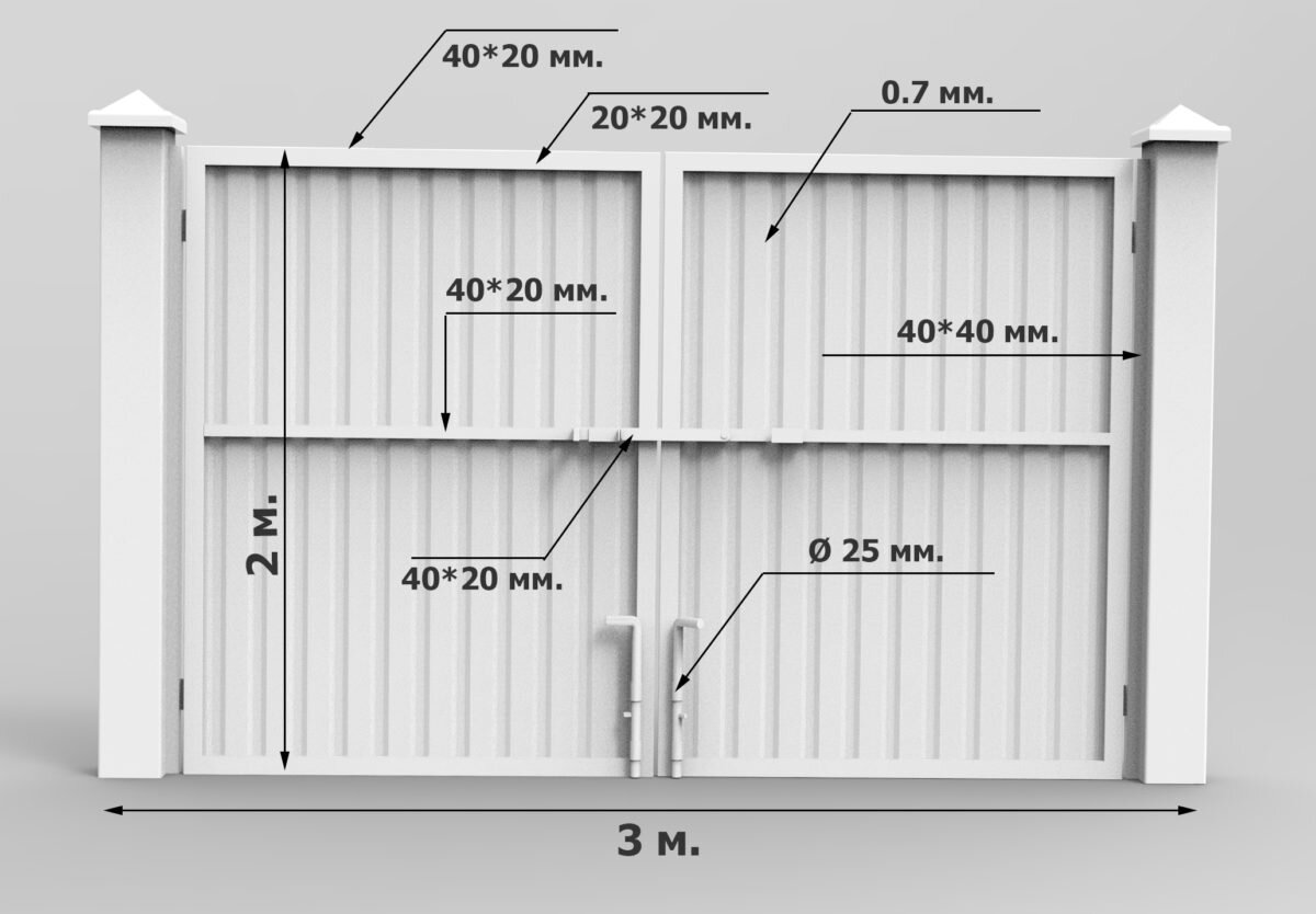 Как изготовить ворота из профильной трубы своими руками