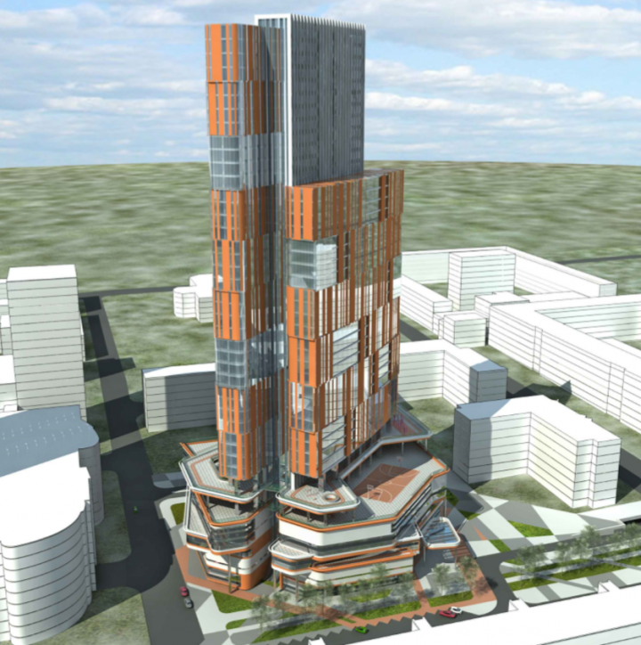 Второй вариант новой концепции МФК Opera Tower
